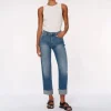 DL1961 Thea Boyfriend Relaxed Tapered Jeans in Wythe Cuffed