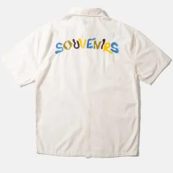 EDMMOND STUDIOS Souvenirs Short Sleeve Shirt in Plain Off White