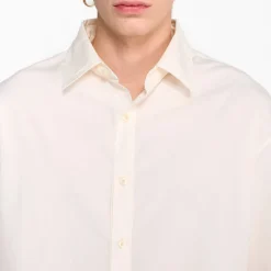 EDMMOND STUDIOS Souvenirs Short Sleeve Shirt in Plain Off White