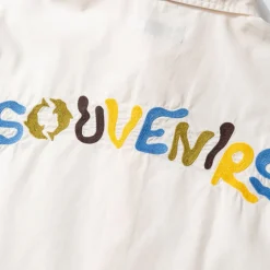 EDMMOND STUDIOS Souvenirs Short Sleeve Shirt in Plain Off White