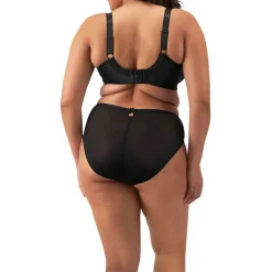 Elomi Teagan High Leg Brief in Black/Almond