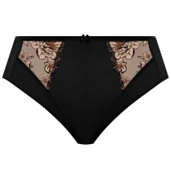 Elomi Teagan High Leg Brief in Black/Almond