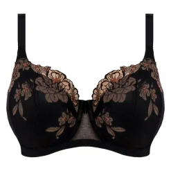 Elomi Teagan Padded Half Cup Bra in Black/Almond