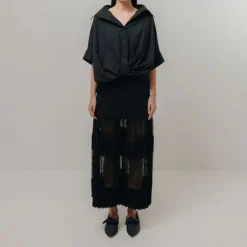 EMIN PAUL Button Blouse in Black