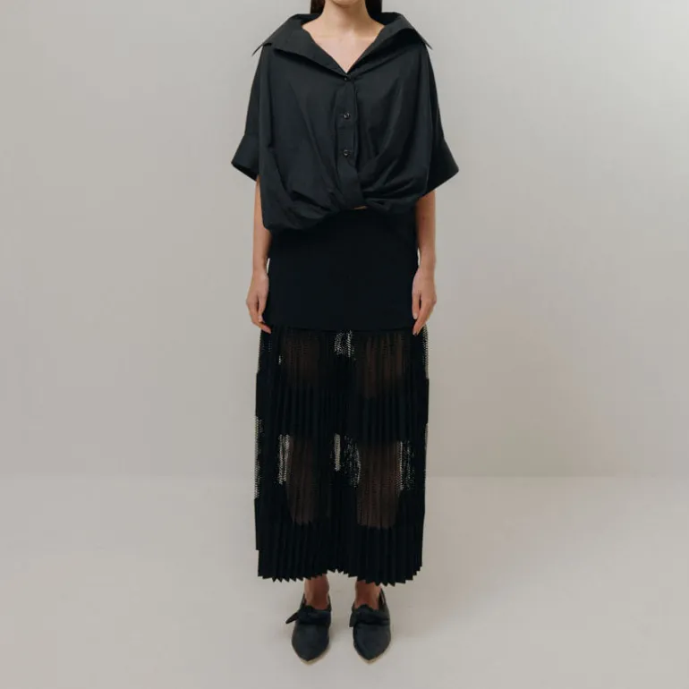 EMIN PAUL Button Blouse in Black