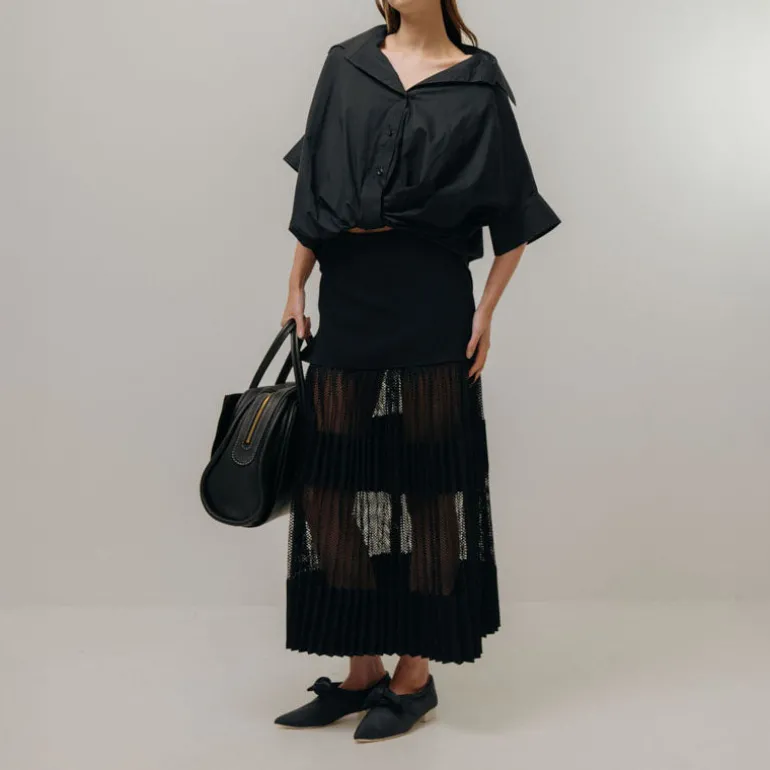 EMIN PAUL Button Blouse in Black
