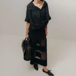 EMIN PAUL Button Blouse in Black