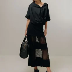 EMIN PAUL Button Blouse in Black