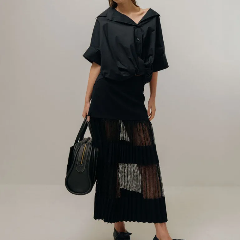 EMIN PAUL Button Blouse in Black