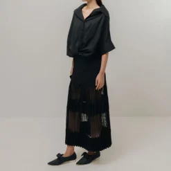 EMIN PAUL Button Blouse in Black