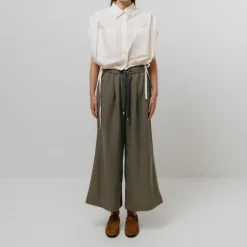 EMIN PAUL Gathered Shirt Blouse in White