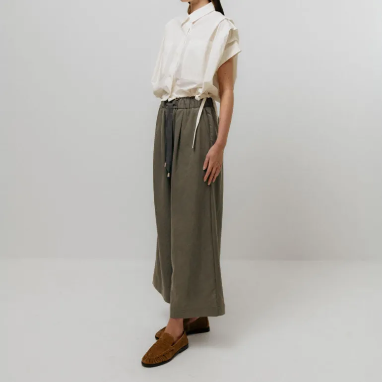 EMIN PAUL Gathered Shirt Blouse in White