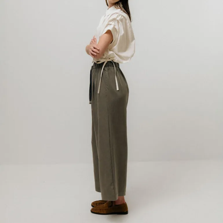 EMIN PAUL Gathered Shirt Blouse in White
