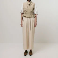 EMIN PAUL Utility Vest Jacket in Beige