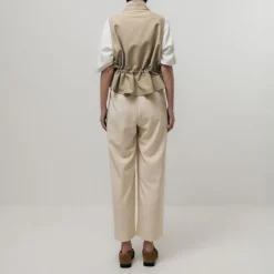 EMIN PAUL Utility Vest Jacket in Beige