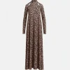 ESSENTIEL ANTWERP Germa Long Dress in Leopard Print