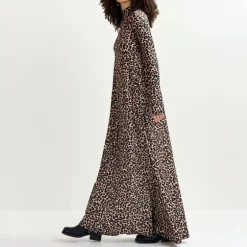 ESSENTIEL ANTWERP Germa Long Dress in Leopard Print