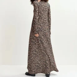 ESSENTIEL ANTWERP Germa Long Dress in Leopard Print