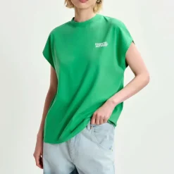 ESSENTIEL ANTWERP Halarm Sleeveless T-Shirt in Pine Needle