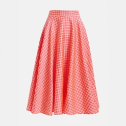 ESSENTIEL ANTWERP Hat Wide Maxi Skirt in Combo2 Calypso Pink H2CP