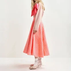 ESSENTIEL ANTWERP Hat Wide Maxi Skirt in Combo2 Calypso Pink H2CP