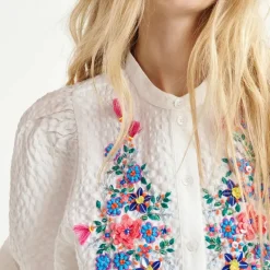 ESSENTIEL ANTWERP Heartfelt Embellished Shirt in White