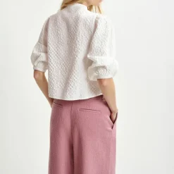 ESSENTIEL ANTWERP Heartfelt Embellished Shirt in White