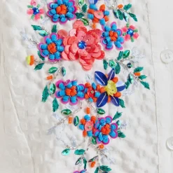 ESSENTIEL ANTWERP Heartfelt Embellished Shirt in White