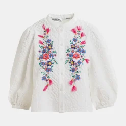ESSENTIEL ANTWERP Heartfelt Embellished Shirt in White