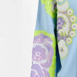 ESSENTIEL ANTWERP Hecrazy Embroidered Sweatshirt in Combo3 Aqua Blue