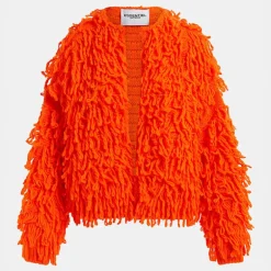 ESSENTIEL ANTWERP Hinwood Fringed Jacket in Chimique Fanta