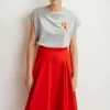 ESSENTIEL ANTWERP Hobster Embroidered T-Shirt in Nimbus Cloud