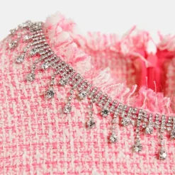 ESSENTIEL ANTWERP Honduras Rhinestone Trim Top in Combo2 Calypso Pink