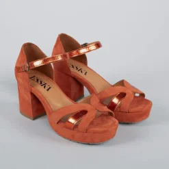 ESSKA Caro Suede Sandals in Rust