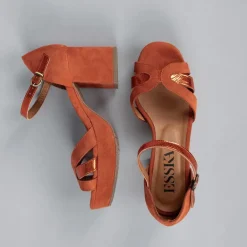 ESSKA Caro Suede Sandals in Rust