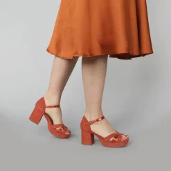 ESSKA Caro Suede Sandals in Rust