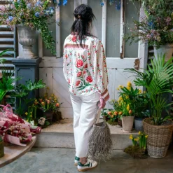 FARM RIO Ainika Delicate Off-White Blouse