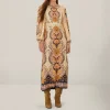 FARM RIO Boho Beige Maxi Dress