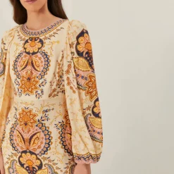 FARM RIO Boho Beige Maxi Dress