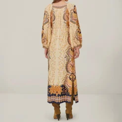 FARM RIO Boho Beige Maxi Dress