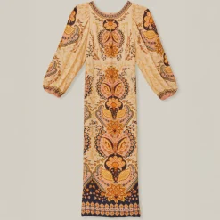 FARM RIO Boho Beige Maxi Dress
