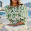 Farm Rio Milani Off-White Blouse