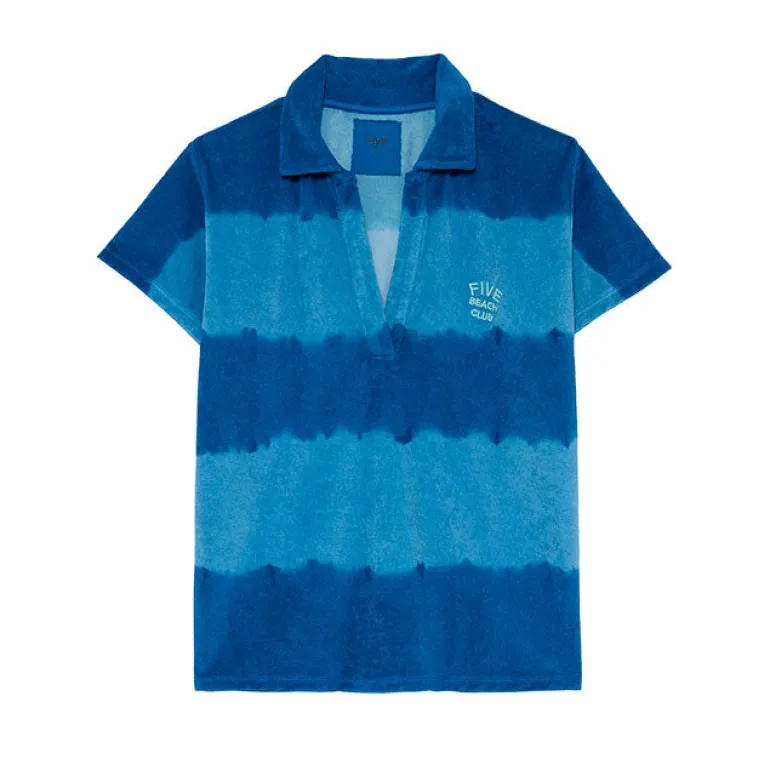 FIVE Collared Tee Shirt in Imperial