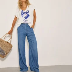 FIVE Tee Shirt in Blue/Meringue