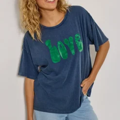 FIVE Tee Shirt in Indigo Mint