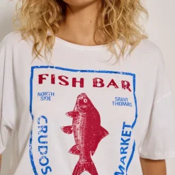FIVE Tee Shirt in Red/White