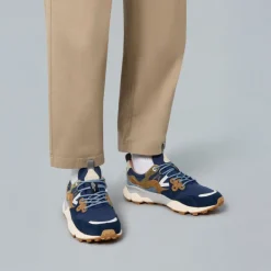 FLOWER MOUNTAIN Yamano 3 Mens Suede Trainers in Blue/Navy