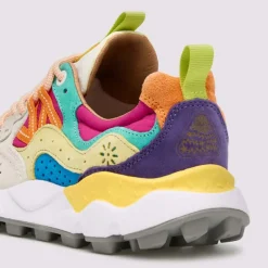 FLOWER MOUNTAIN Yamano 3 Womens Suede Trainers in Pink/White