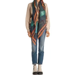 Flying Kingfishers Scarf in Blue | Collen and Clare