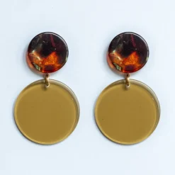 FRANCINE BRAMLI Cidonie Earrings in Brown/Beige